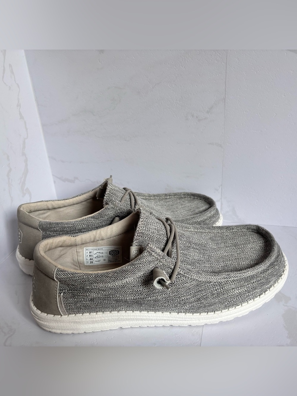Hey Dude Men's Slip-On Loafers in Light Gray